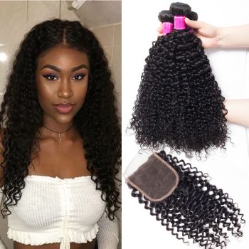 Curly Hair Bundles With Closure Recool Hair