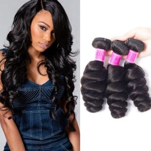 Brazilian Virgin Human Hair Loose Wave 3 Bundles Deal