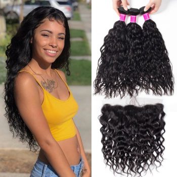 Indian Wet And Wavy 3 Bundles With Frontal Sale Recool Hair