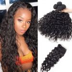 Brazilian water wave 4 bundles with closure