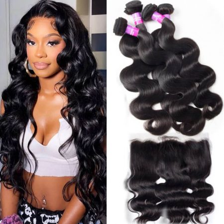 Indian 4 bundles with frontal