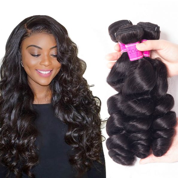 Loose Deep Brazilian Hair 4 Bundles 100% Human Hair