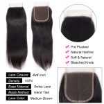 Indian Straight Virgin Hair Cheap Bundle Deals With Closure