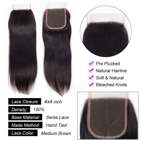 Straight Lace Closure details