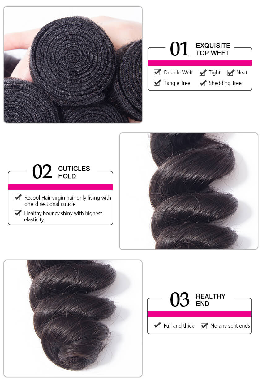 cheap virgin human hair loose wave weave hair bundles