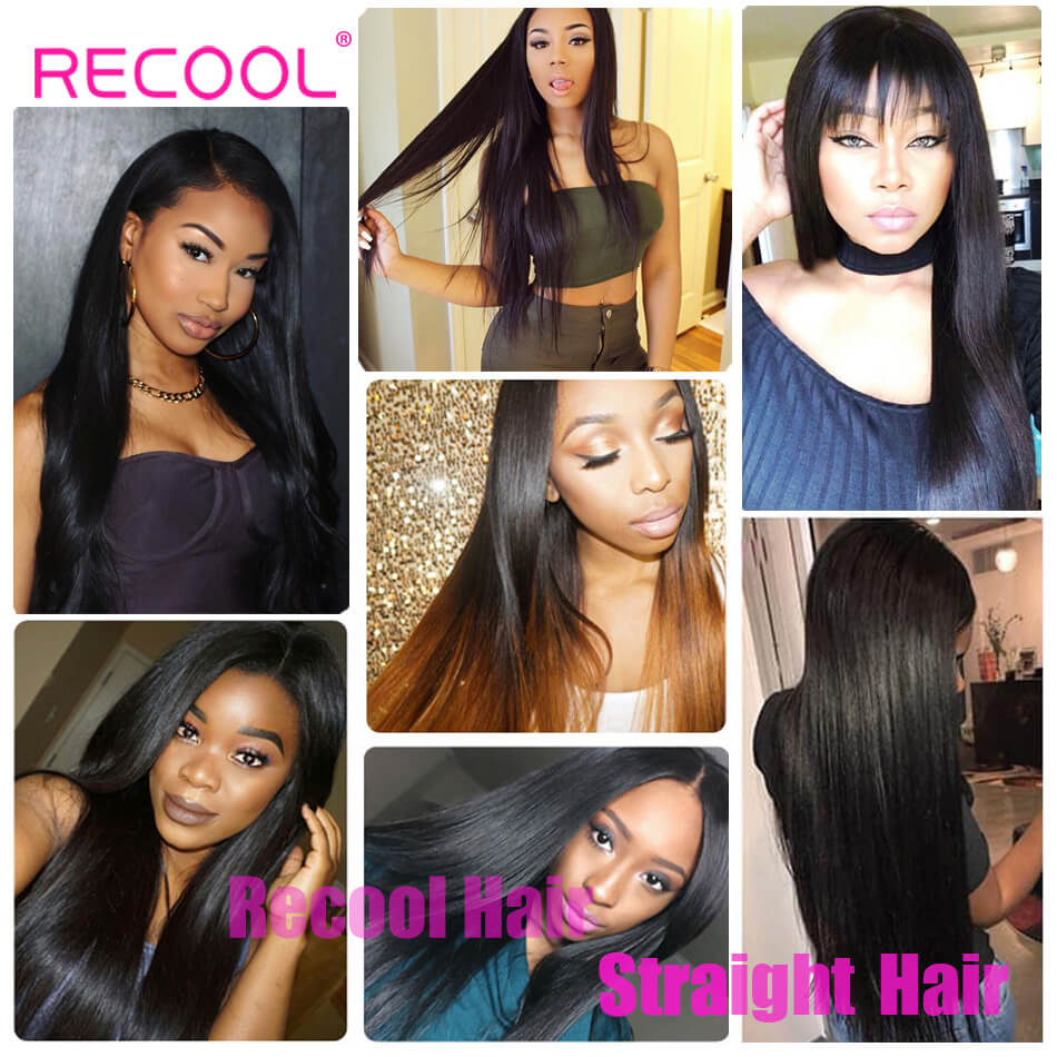 Recool Hair Straight Hair Bundles 8A Premium Remy Hair