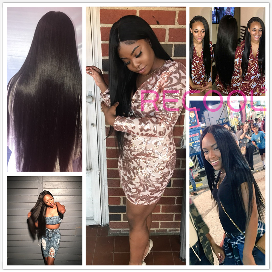 Recool Hair Weave Bundles Grade 8A Mink Hair Brazilian Straight Hair