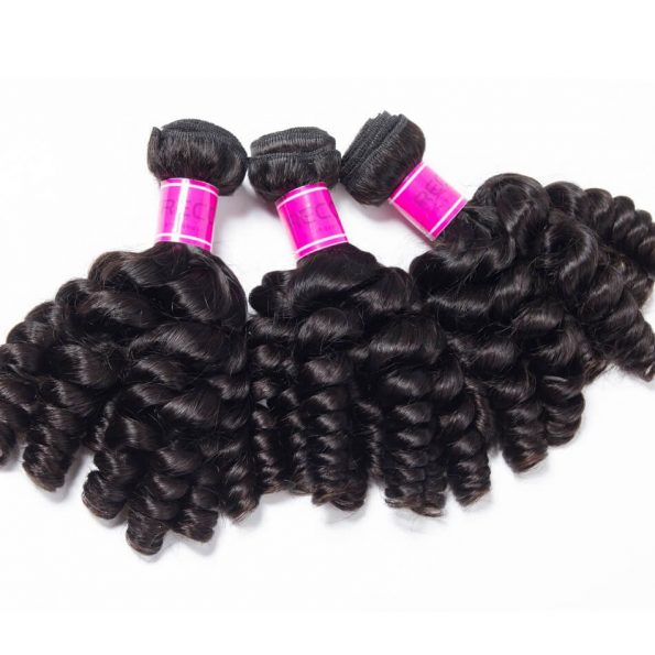 Bouncy Curly Hair Bundles Indian Virgin Human Hair