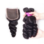 Cheap Peruvian Loose Wave Hair Bundles With Closure