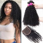 Indian Curly 3 bundles with closure
