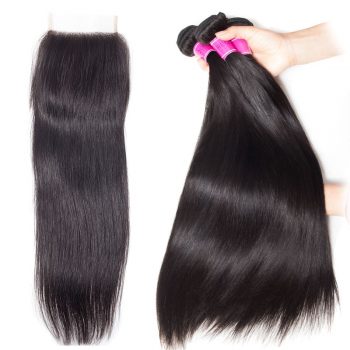 Indian Hair Bundles With Lace Closure Recool Hair