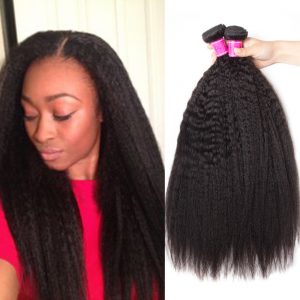 Indian Yaki Kinky Straight Hair 3 Bundles