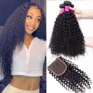 Malaysian Curly 3 bundles with closure