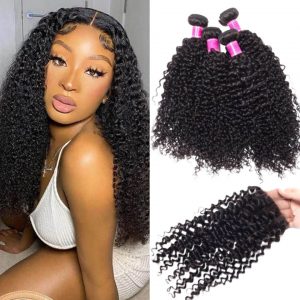 Malaysian Curly 4 bundles with closure