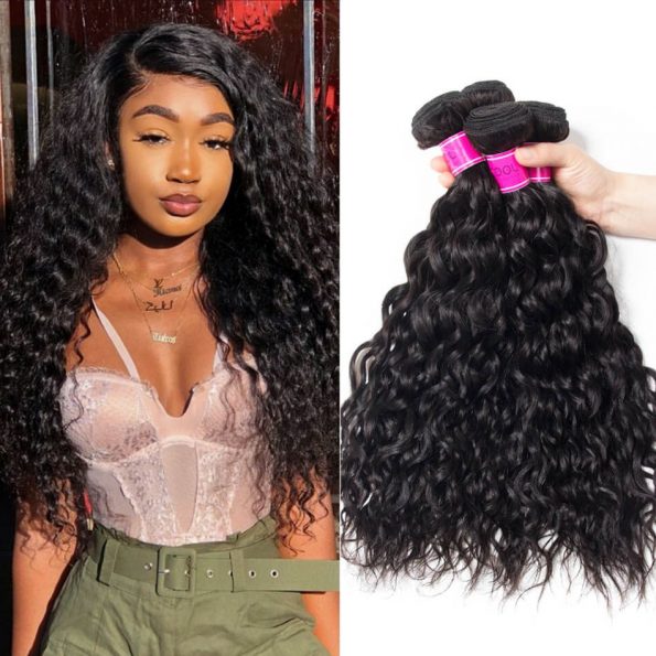 Malaysian Human Virgin Hair Water Weave 4 bundles