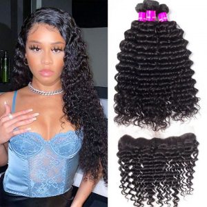 Malaysian deep curly 3 bundles with frontal