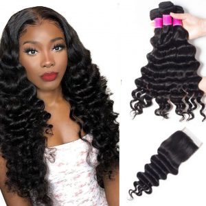 Malaysian loose deep 3 bundles with closure