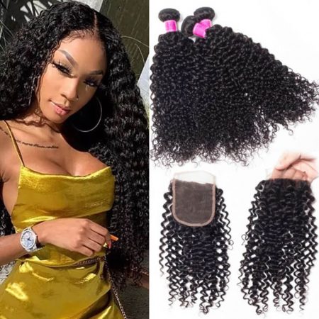 Peruvian Curly 3 bundles with closure