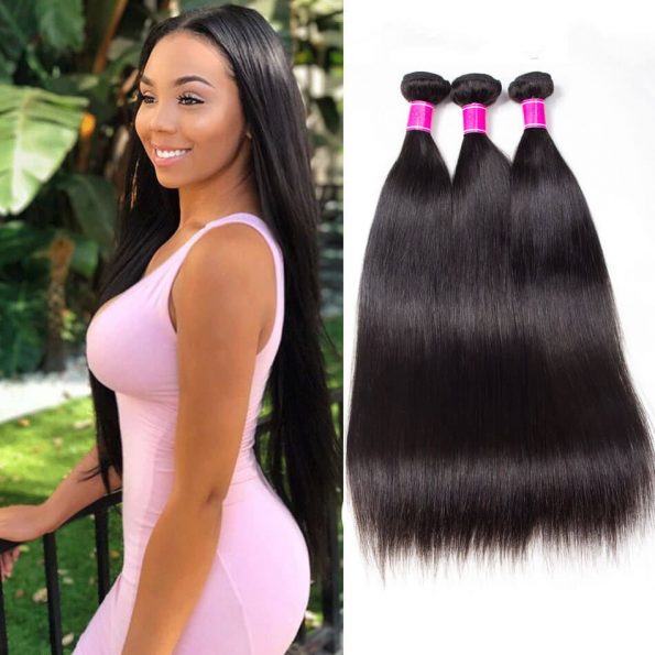 Peruvian Remy Virgin Human Hair Straight hair 3 Bundles