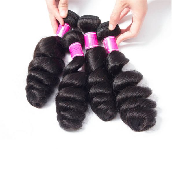 Peruvian Virgin Hair Loose Wave 4 Bundles 10A Unprocessed