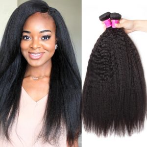 Peruvian Yaki Kinky Straight Human Hair 3 Bundles