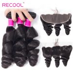 Malaysian loose wave 3 bundles with frontal
