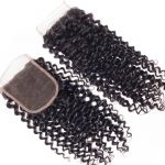 Virgin Hair Curly Wave Human Hair 4×4 Lace Closure 1 PCS