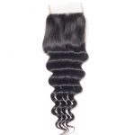 Virgin Hair Loose Deep Wave Human Hair 4×4 Lace Closure 1 PCS