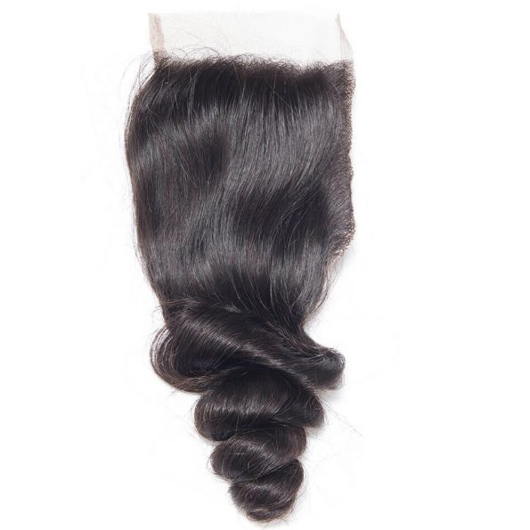 Virgin Hair Loose Wave Human Hair 4x4 Lace Closure 1 PCS