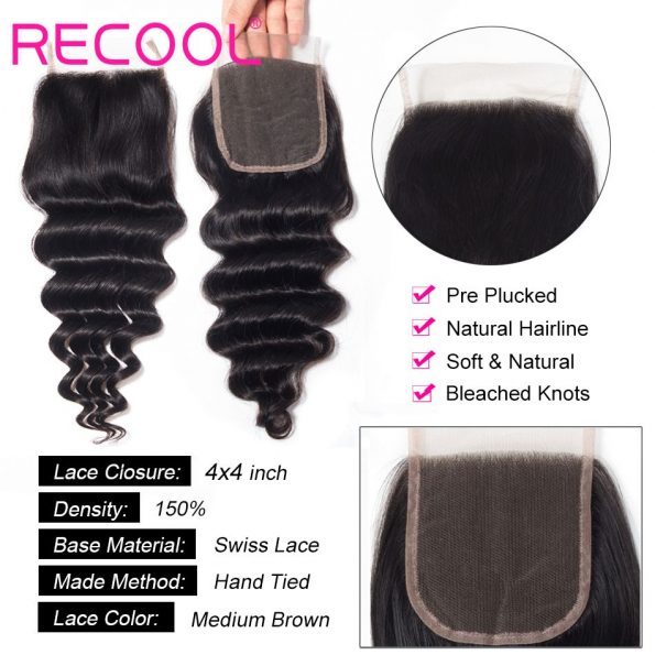 loose deep wave Lace Closure details