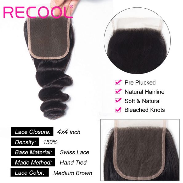 loose wave Lace Closure details