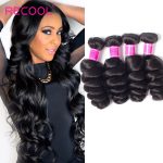 Indian Loose Wave Bundles 4 Bundles 100% Human Hair