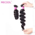 recool hair loose wave 4 bundles with closure 5