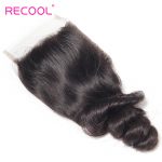 Virgin Hair Loose Wave Human Hair 4×4 Lace Closure 1 PCS