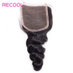 Virgin Hair Loose Wave Human Hair 4×4 Lace Closure 1 PCS