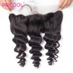 10A Brazilian Loose Wave Frontal Closure Human Hair