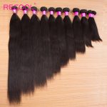 Malaysian Straight Hair 3 Bundles With Frontal High Quality