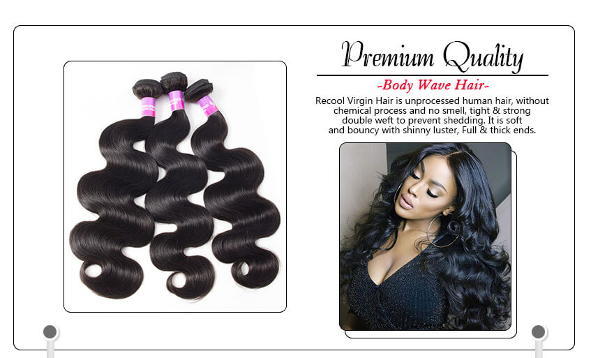 brazilian virgin hair body wave 3 bundles with closure