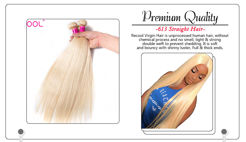 Blonde Color Brazilian Straight Hair 10A Virgin Human Hair 613# Straight 4 Bundles Deals,buy human hair online