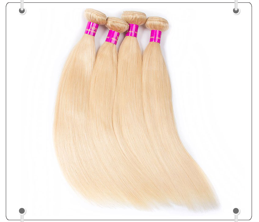 Blonde Color Brazilian Straight Hair 10A Virgin Human Hair 613# Straight 4 Bundles Deals,buy human hair online