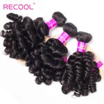 Brazilian Bouncy Curly Hair Bundles 4 PCS Human Hair Weave