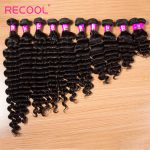 Recool Hair 10 Bundles Wholesale Price Brazilian Virgin Hair Loose Deep Wave High Quality 8A For Human Hair
