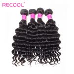 Brazilian Loose Deep 4 Bundles With Lace Frontal Closure