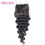 Virgin Hair Loose Deep Wave Human Hair 4×4 Lace Closure 1 PCS