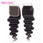 Virgin Hair Loose Deep Wave Human Hair 4×4 Lace Closure 1 PCS