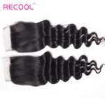 Virgin Hair Loose Deep Wave Human Hair 4×4 Lace Closure 1 PCS