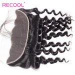 10A Loose Deep Human Hair Extensions 13×4 Frontal