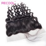 10A Loose Deep Human Hair Extensions 13×4 Frontal