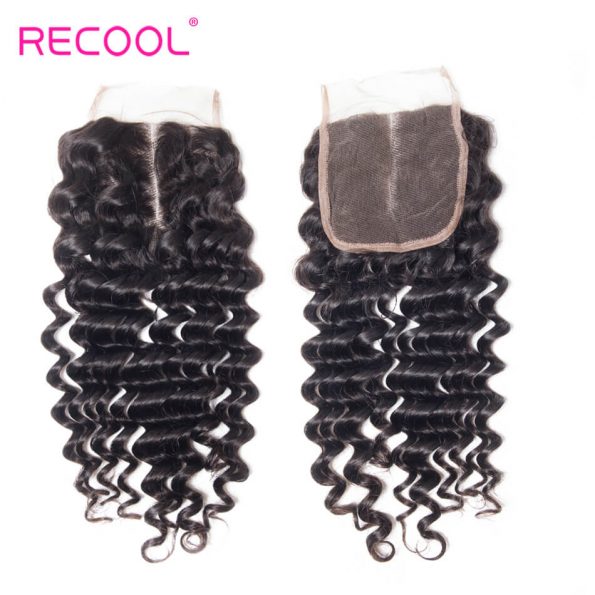 Deep Wave Human Hair 4*4 Lace Closure 1 PCS