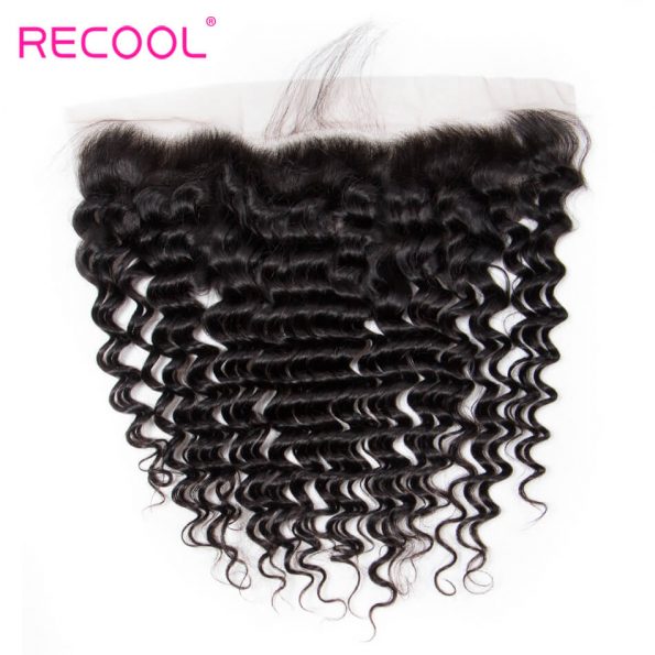Remy Virgin Human Hair Deep Wave Hair Lace Front Closure